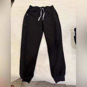 Figs black high waisted joggers
